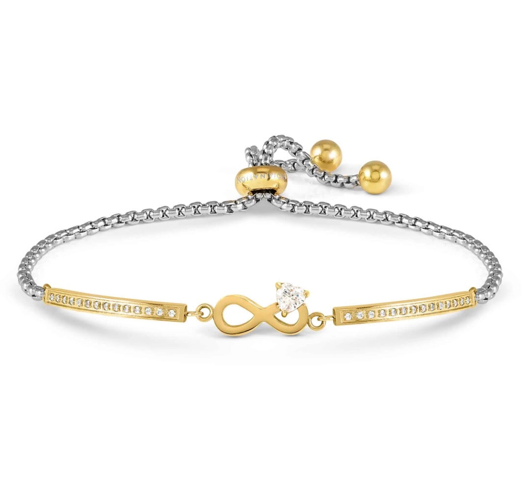 028021 024 MILLELUCI BRACELET, INFINITY SYMBOL WITH CZ