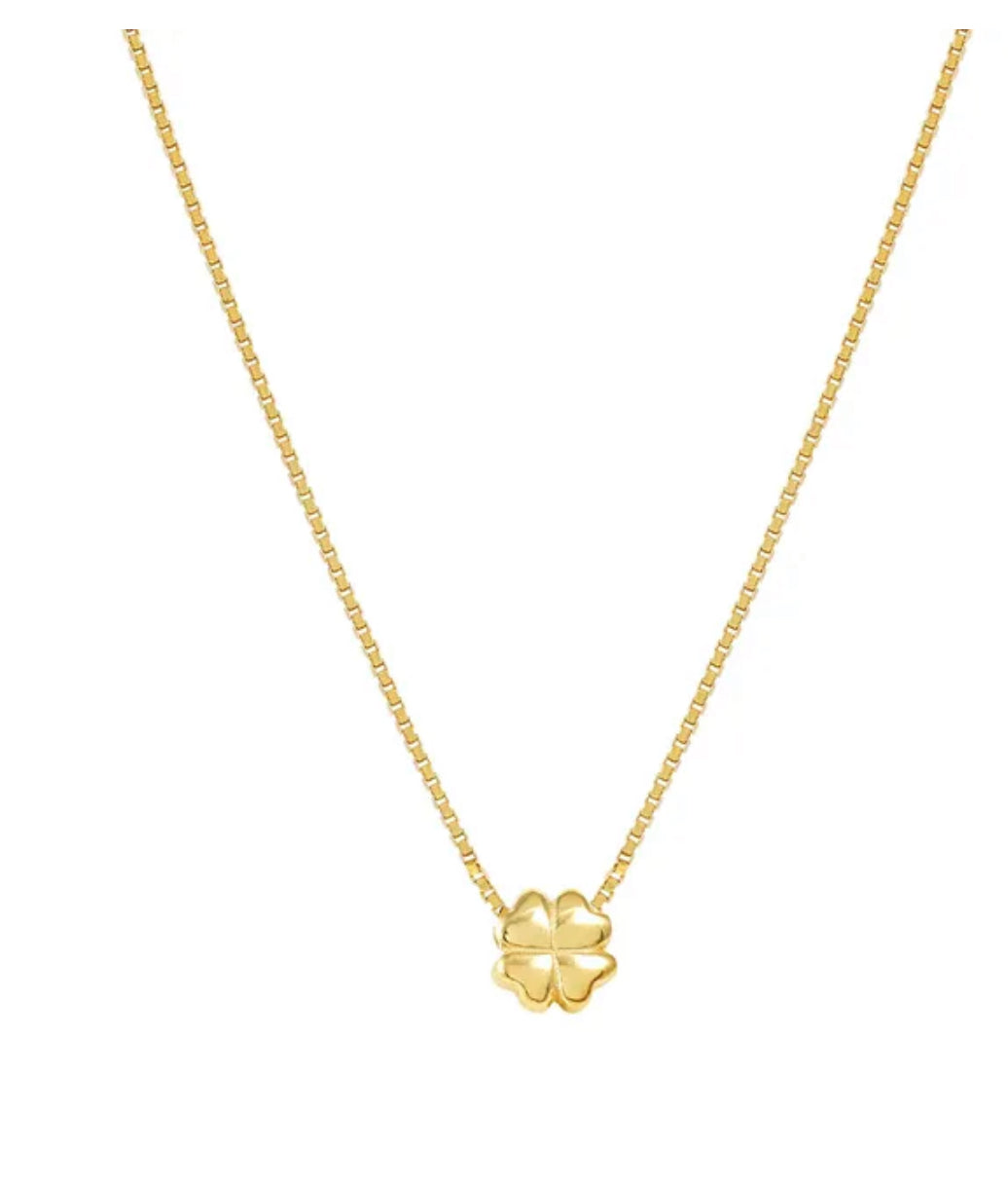 241304 003 ARMONICA NECKLACE WITH FOUR-LEAF CLOVER