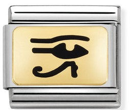 030284/20 Classic yellow Gold, enamel, Egyptian eye