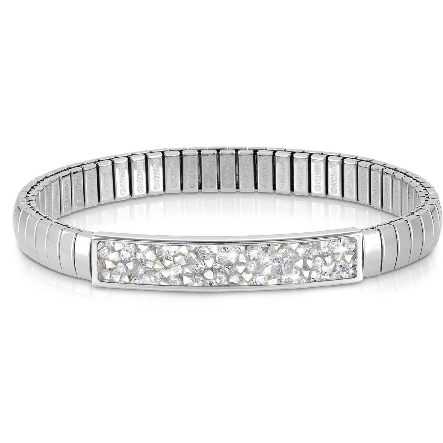 XTE SMALL bracelets,steel & Crystal Rock SILVER 043220/032