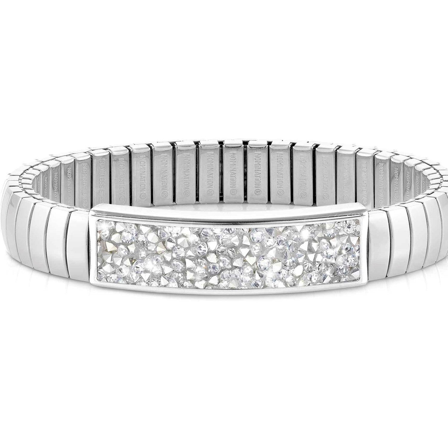 XTE MEDIUM bracelets,steel & Crystal Rock SILVER 043221/032