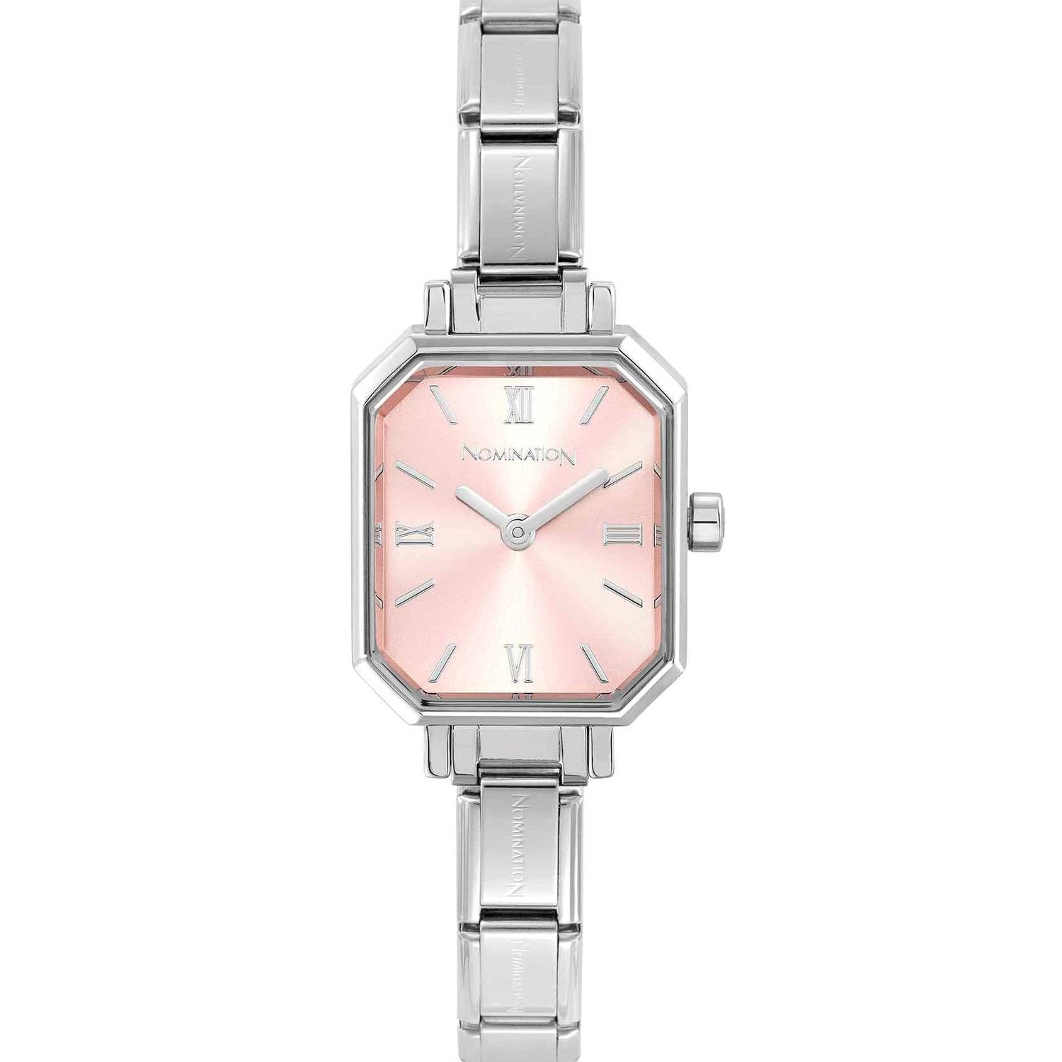 PARIS watch NEW RECTANGULAR steel strap Pink 076037/014
