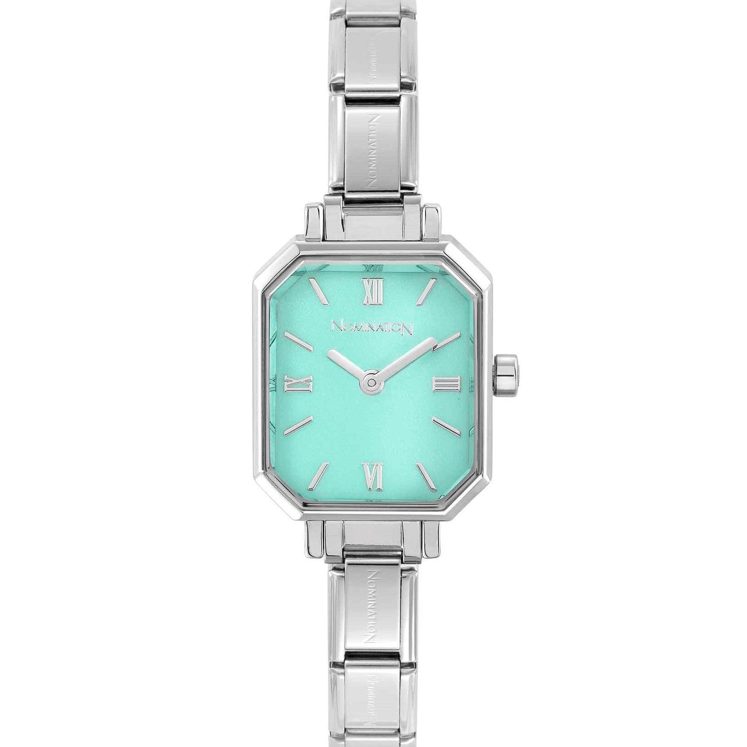 PARIS watch NEW RECTANGULAR steel strap Green Water 076037/032