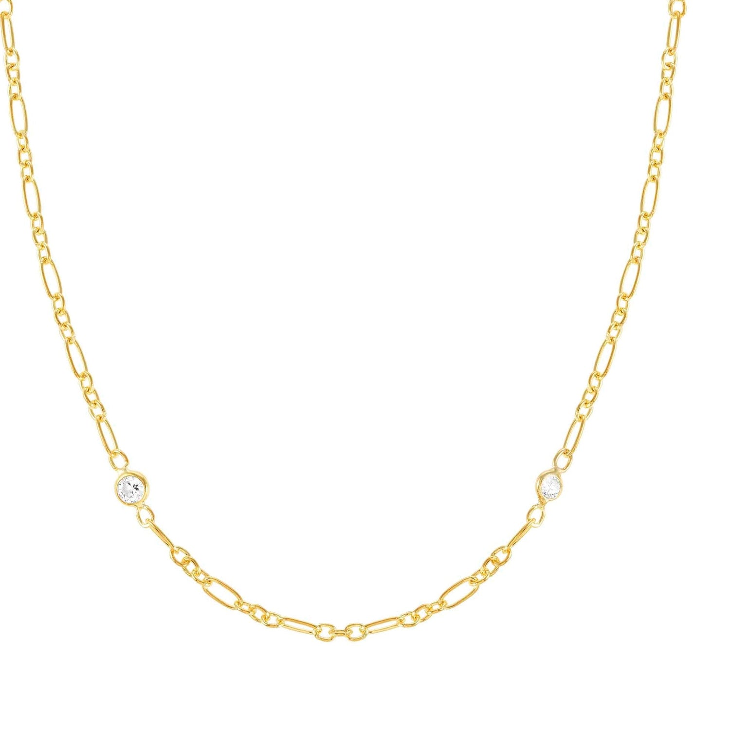BELLA series ed,DETAILS,925 silver,CZ GOLD Elongated Chain 146687/036