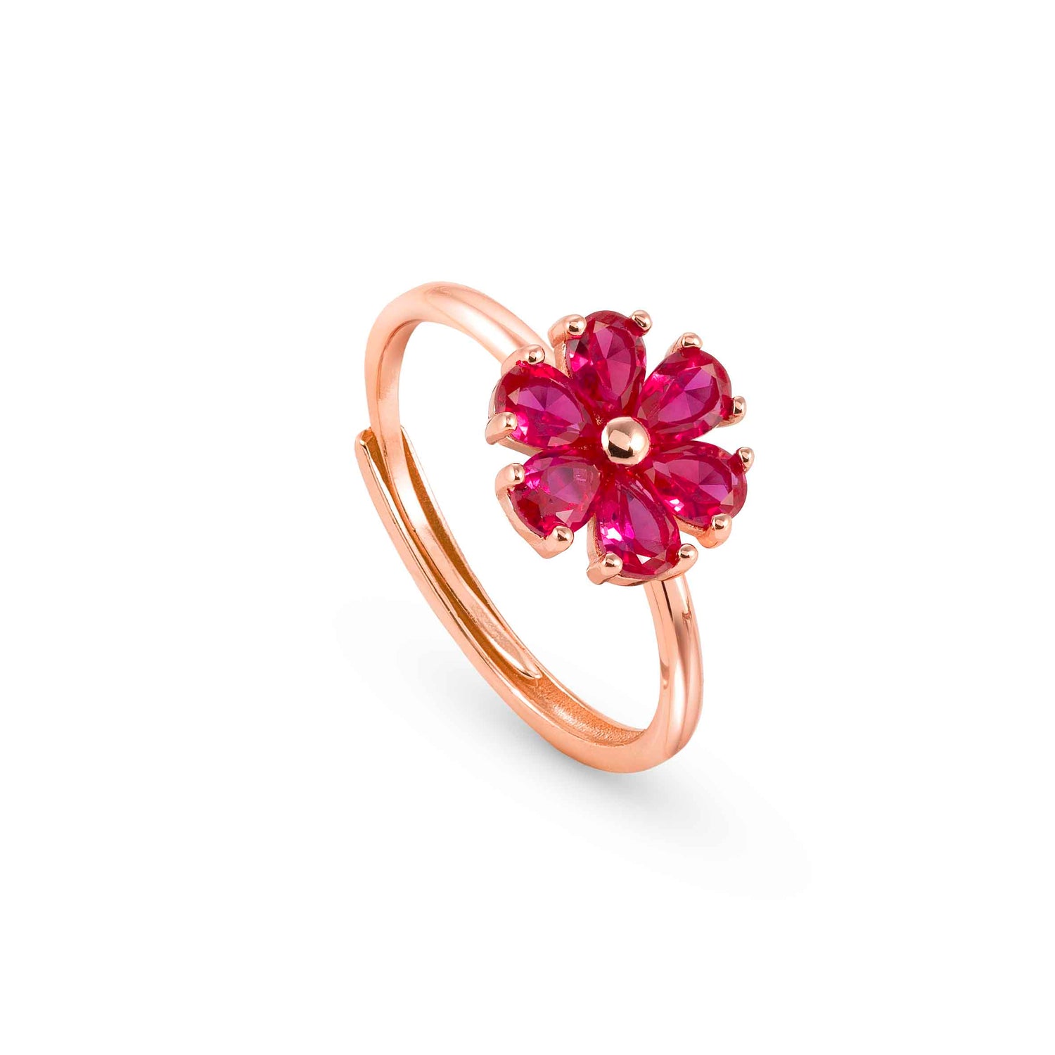 SWEETROCK ring ed. NATURE 925 Rose Gold,CZ, Flower 148036/044