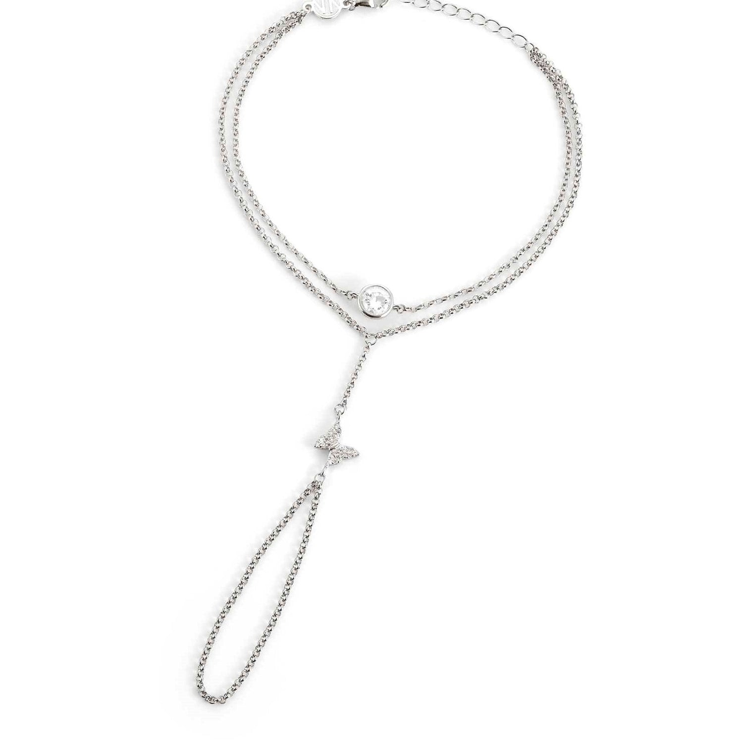 SWEETROCK ring bracelet ed. NATURE 925 silver and,CZ, Silver Butterfly 148044/040