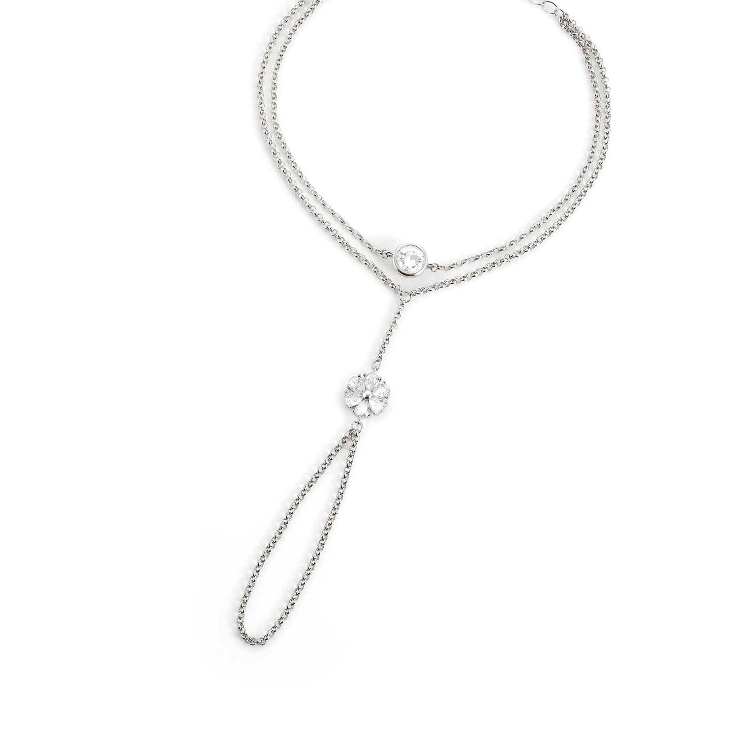 SWEETROCK ring bracelet ed. NATURE 925 silver, CZ, Silver Flower 148044/043