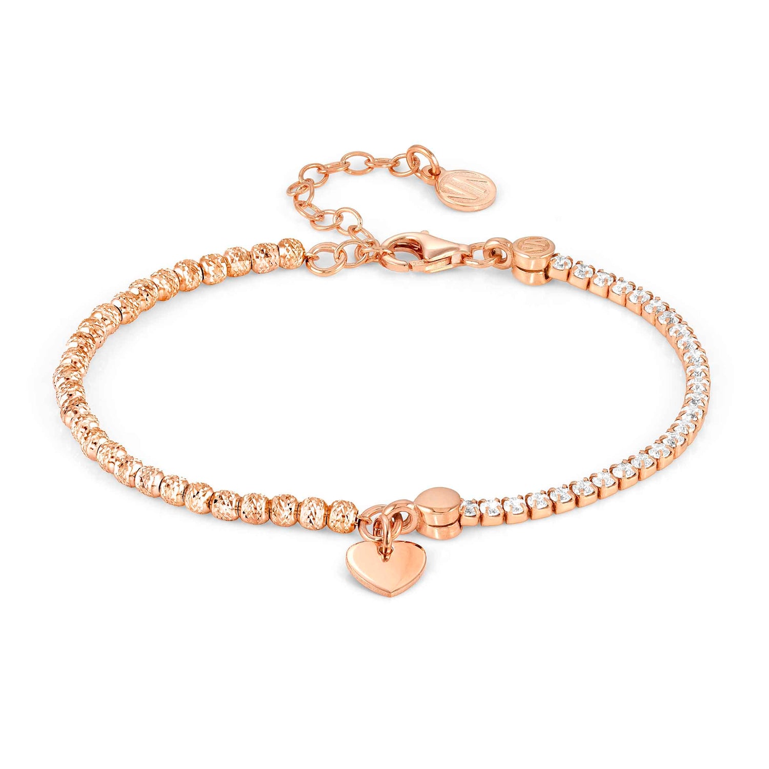 CHIC & CHARM bracelet ed. CELEBRATION 925 silver, CZ, (SYMBOL) Rose gold Heart 148616/087