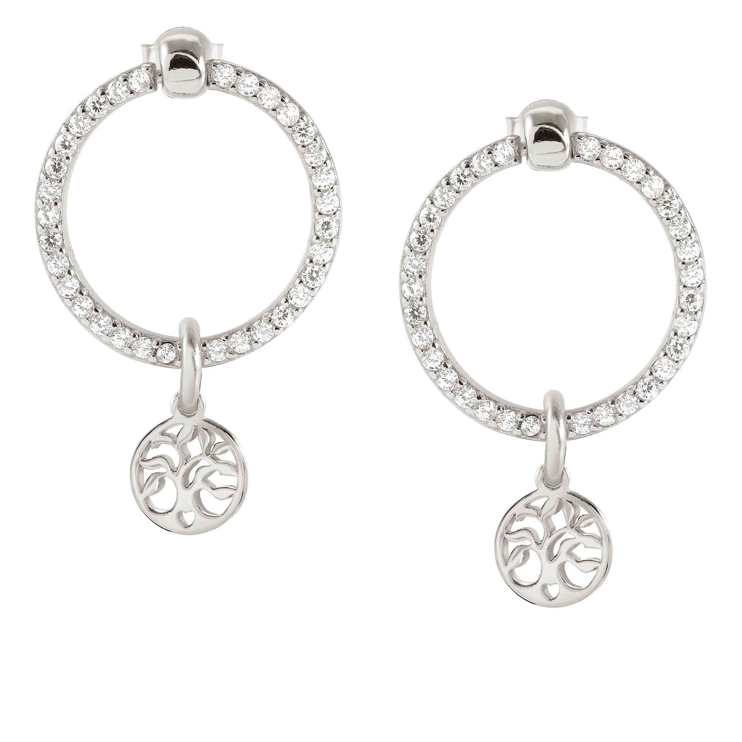 CHIC & CHARM earrings ed. CELEBRATION 925 silver,CZ (SYMBOL) Silver Tree of Life 148618/062