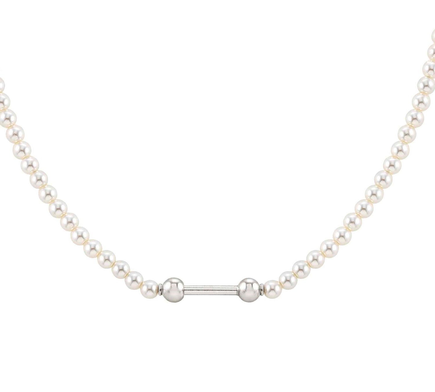 148802/028 SEIMIA necklace,925 silver with stones,PEARL and Silver fin,