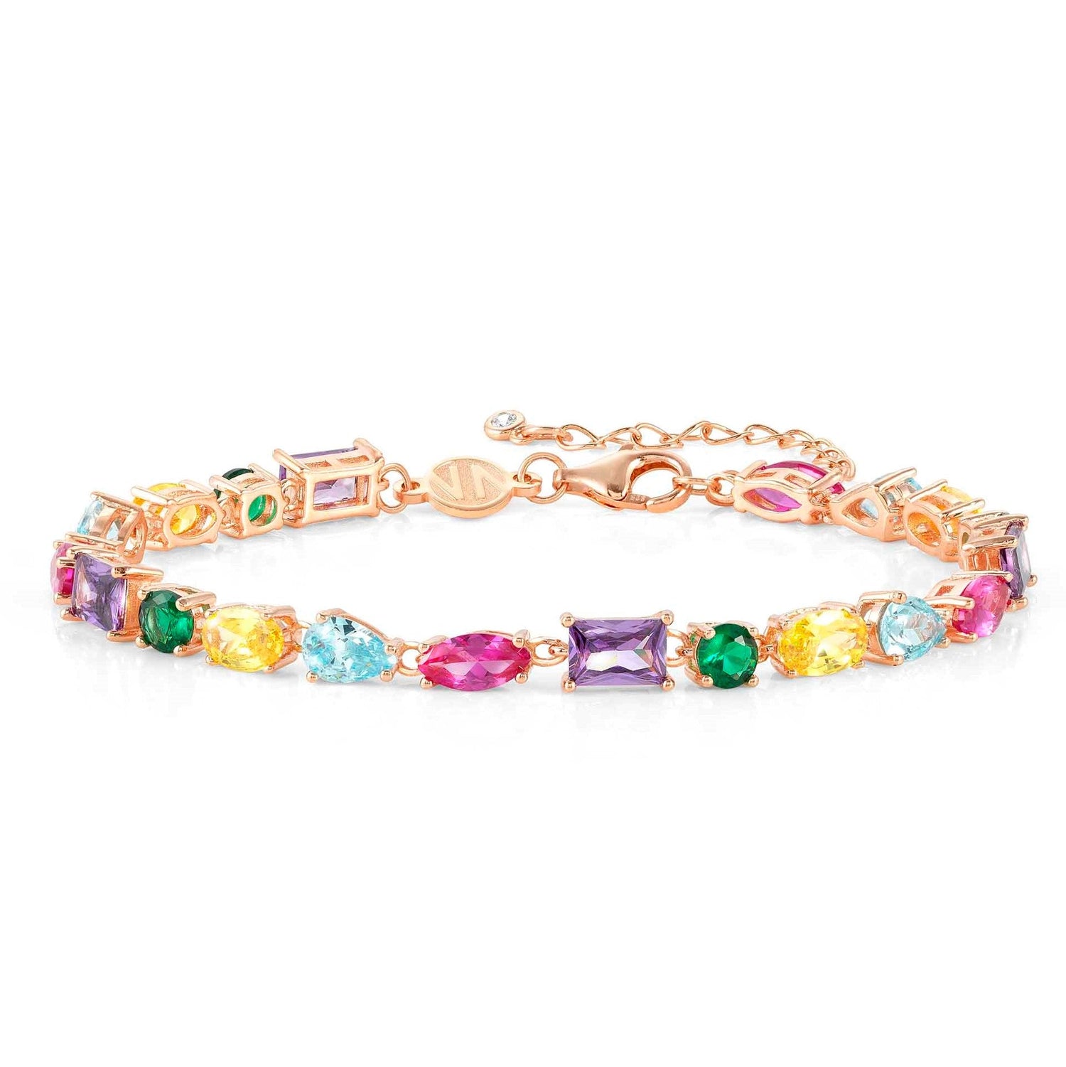 COLOUR WAVE bracelet 925 silver,CZ, MIXED Pink gold Fin. 149801/026