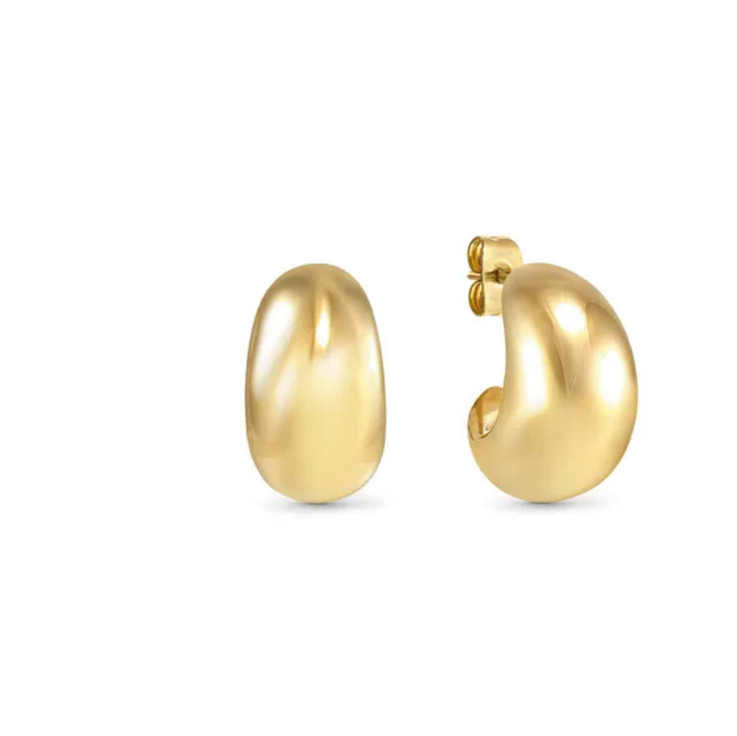 134314 012 ECCLECTICA EARRINGS, SMALL MOON HOOP
