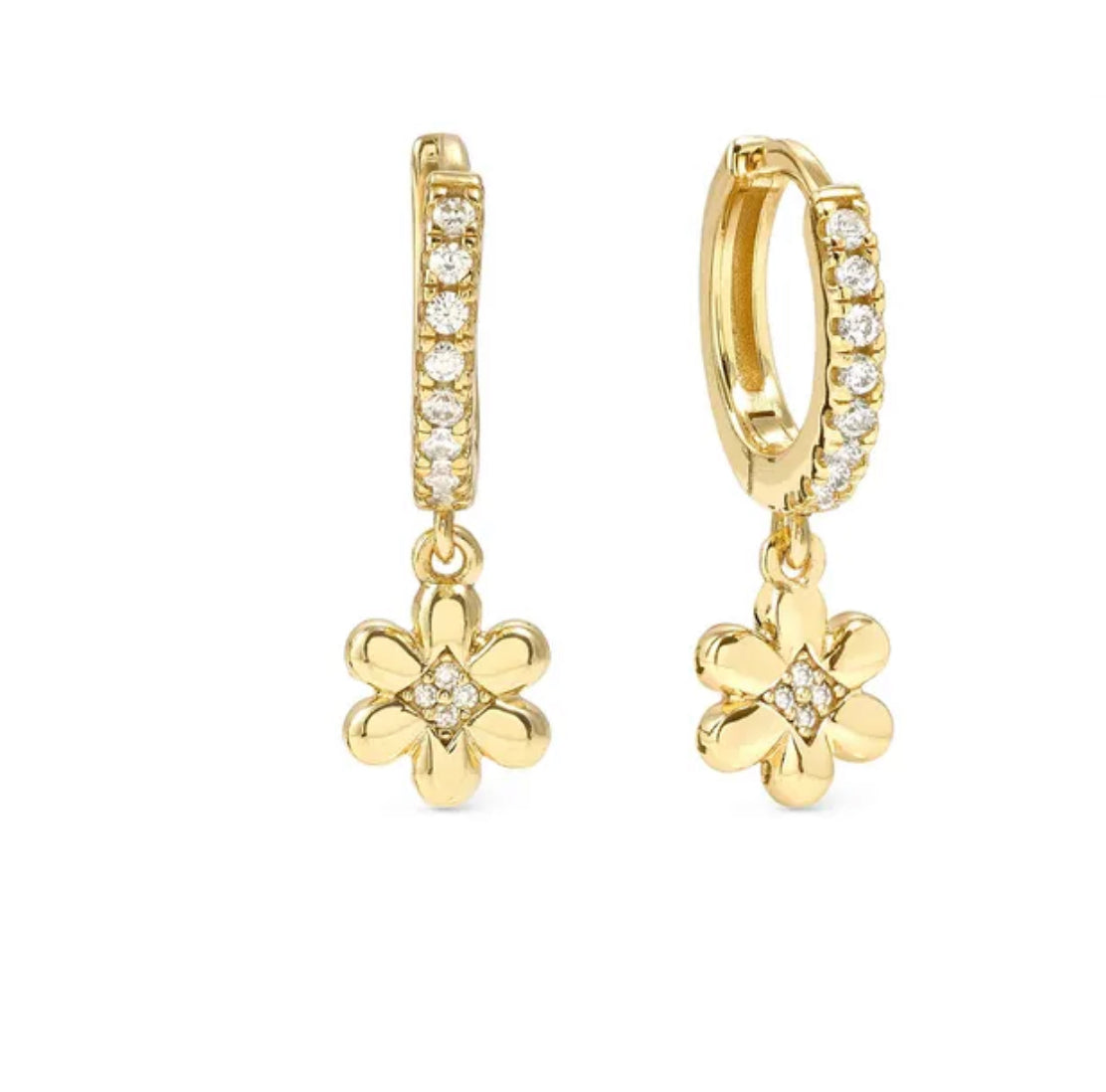 242305 012 PETIT SPARKLE HOOP EARRINGS, FLOWER