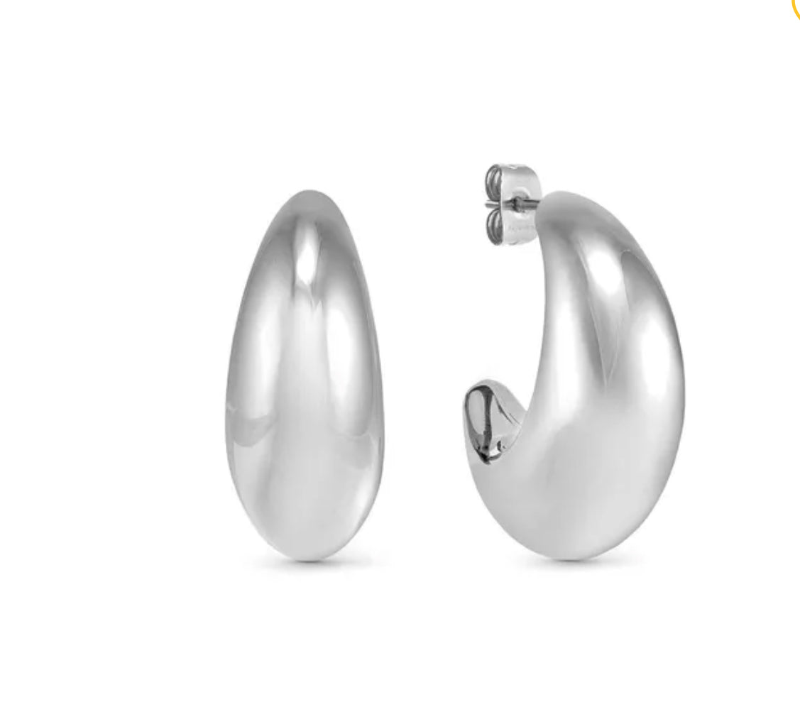 134315 001 ECCLECTICA EARRINGS, LARGE MOON HOOP