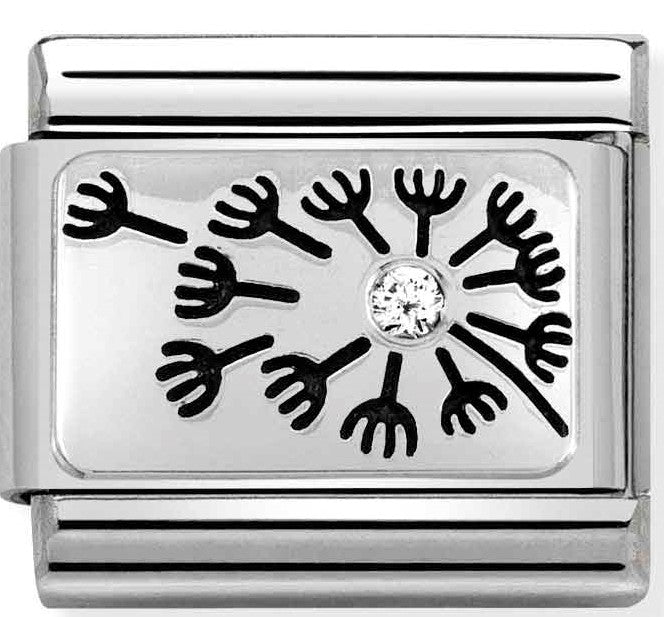 330314/07 Classic SYMBOLS 1 Ox steel,CZ,Silver 925 Dandelion