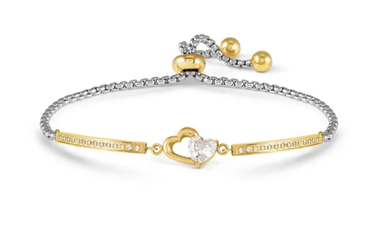 028021 022 MILLELUCI BRACELET, DOUBLE HEART