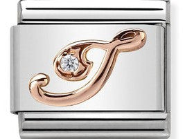 430310/09 Classic 9ct Rose Gold Letter I