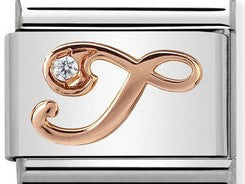 430310/20 Classic 9ct Rose Gold Letter T