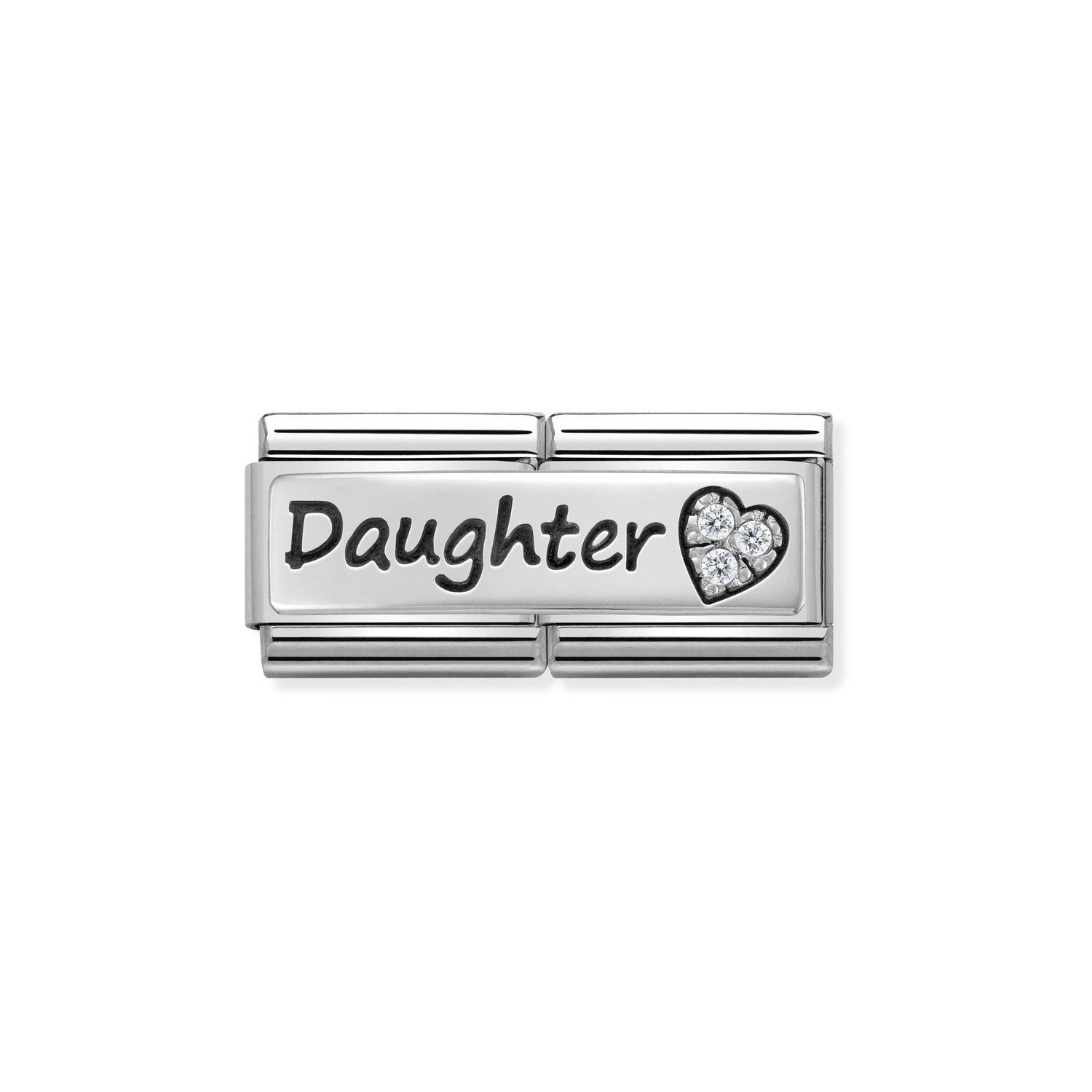 330731/02 Classic Silver, CZ Double. Daughter