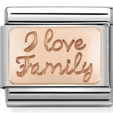 430101/41 Classic Bonded Rose Gold I Love Family