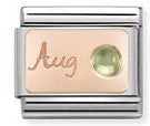430508/08 Classic Steel & 9ct Rose gold August PERIDOT