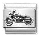 330101/32 Classic OXIDIZED st.steel & sterling silv. Vintage Bike