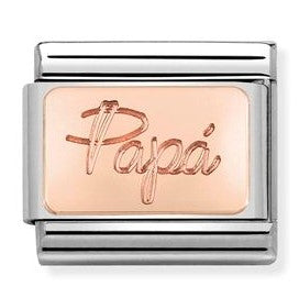 430108/08 Classic Bonded Rose Gold Engraved Plate Papa