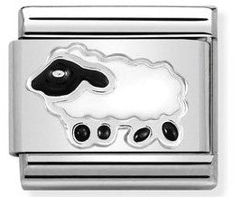 330204/20 Classic S/Steel, enamel & sterling silver Sheep