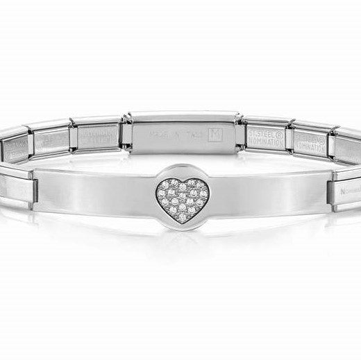 021133/022 TRENDSETTER S/Steel, 925 silver, WHITE CZ Heart
