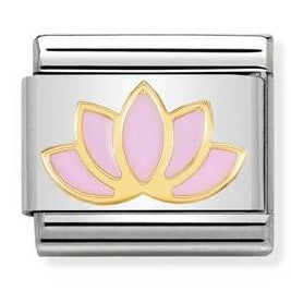 030278/17 Classic,S/Steel,enamel, yellow gold Lotus Flower