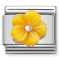 430510/06 Classic STONE Flower,S/steel,9k gold,Yellow