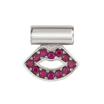 147123/004 SeiMia , silver,COLORED,CZ RED lips