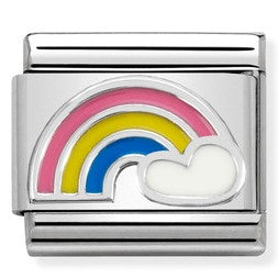 330204/25 Classic Silver & Enamel Rainbow
