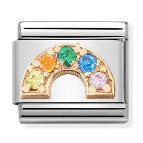 430302/32 Classic S/steel, 9K rose gold & CZ Rainbow