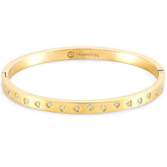 028201/012 INFINITO bracelet ,S/steel ,CZ,SMALL,Rigid Yellow Colour PVD finish