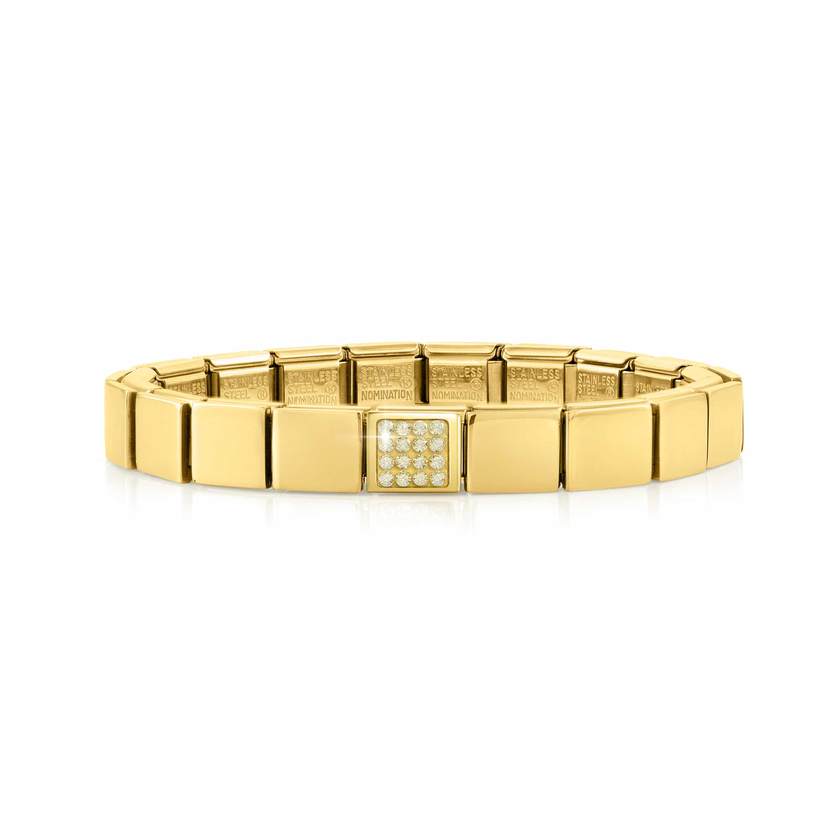 239103/13 GLAM bracelet, 1 symbol, YELLOW GOLD finish ,Crystals YELLOW Pave