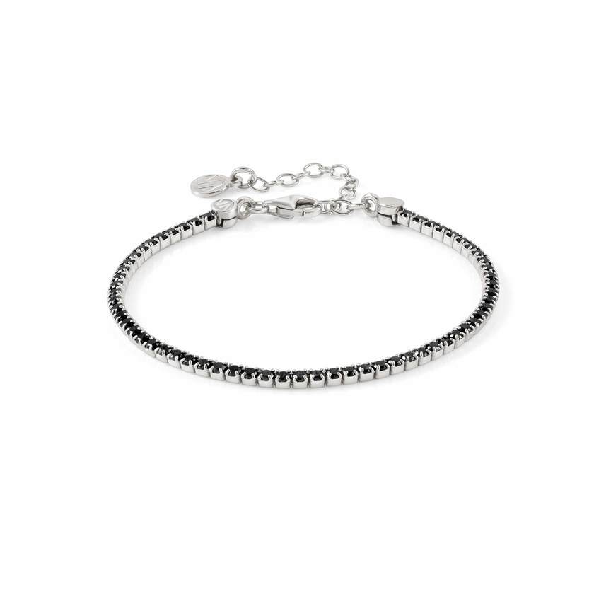 148601/042 CHIC&CHARM bracelet,925 silver & CZ RICH Silver & Black