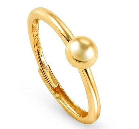 SOUL ring,925 silver,Yellow Gold Plate