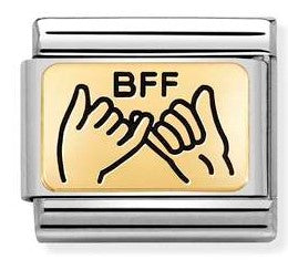 030166/04 Classic PLATES steel.bonded yellow gold, BFF hands
