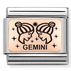 430112/03 Classic ZODIAC (IC) steel, rose gold. Gemini