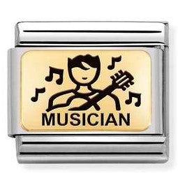 030166/11 Classic PLATES (IC) steel & yellow gold Musician