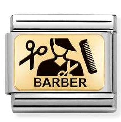 030166/13 Classic PLATES steel & yellow gold Barber