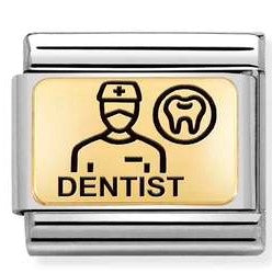030166/16 Classic PLATES steel & yellow gold. Dentist