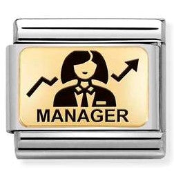 030166/24Classic PLATES (IC)steel & yellow gold Manager Female