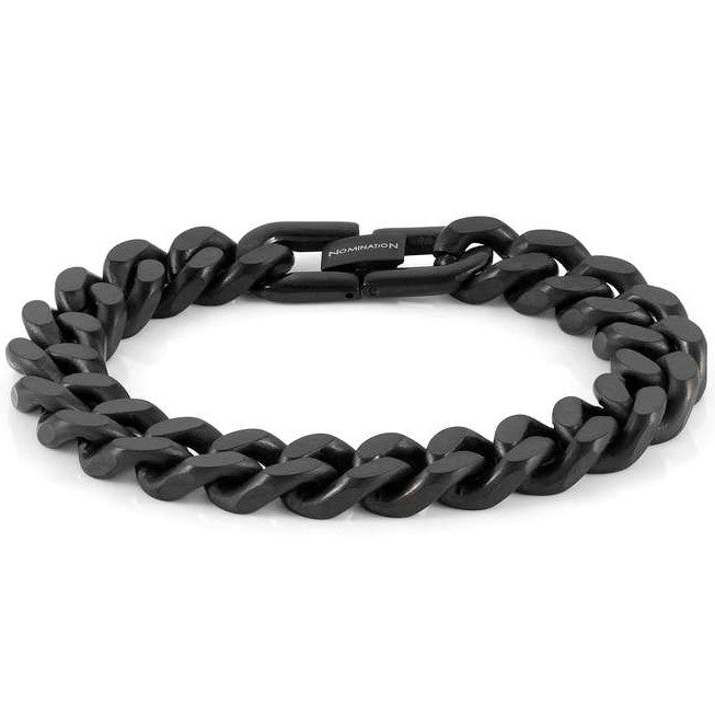 BEYOND LARGE S/steel bracelet. PVD Fin, Black.MED. 028908/036