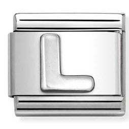 330113/12 Classic LETTER L s/steel. 925 silver