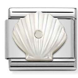 330509/11 Classic STONE steel, 925 silver Shell in WHITE MOTHER OF PEARL
