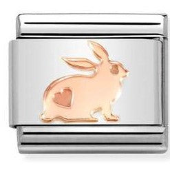 430104/50 Classic steel, 9ct Rose gold Rabbit