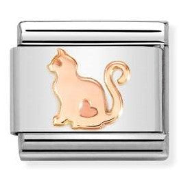 430104/51 Classic steel, 9ct Rose gold Cat