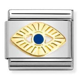 030285/65 Classic steel, enamel, 18k gold Diamond-coated God Eye